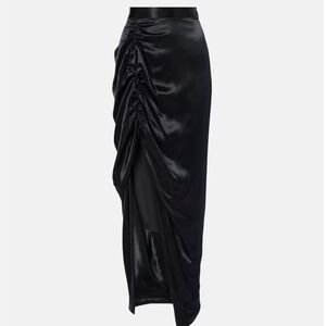 VIVIENNE WESTWOOD Gathered satin midi skirt